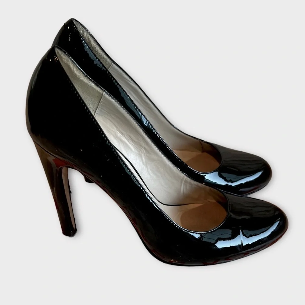 Michael Kors Black Patent Heels Sz 7.5 - Picture 3 of 8